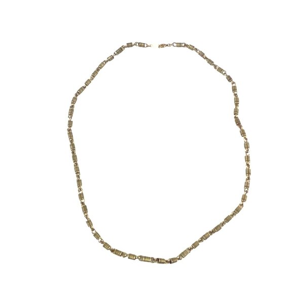 Vintage I.P.S. 12/20 Gold Filled Necklace With Barrel Links 15" - Picture 2 of 6